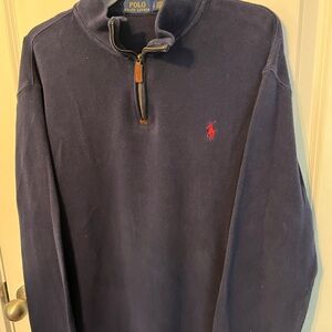 Ralph Lauren Navy Blue Zip Up Sweater